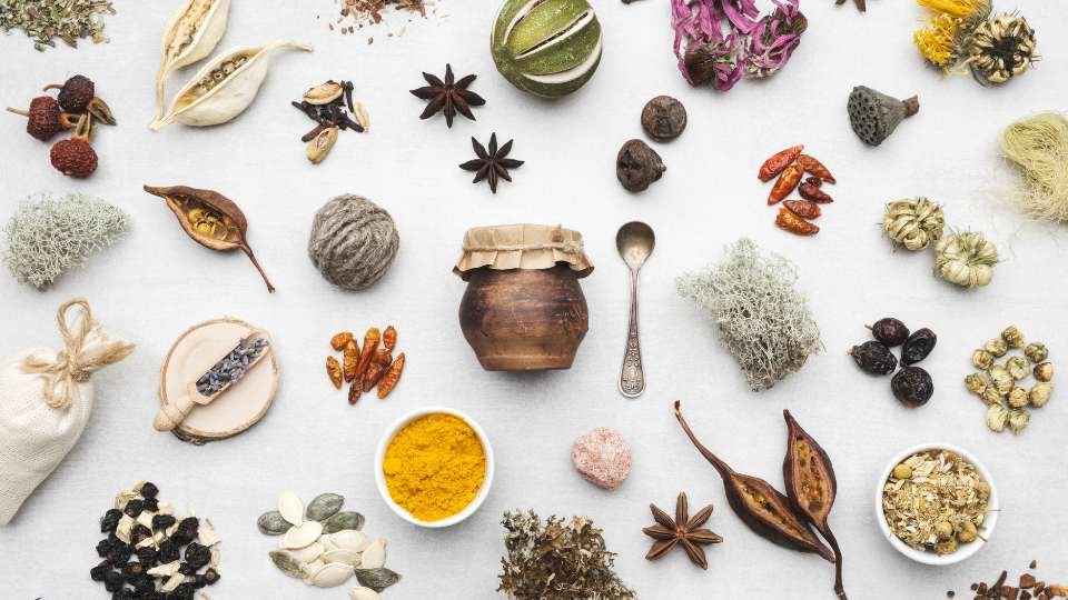 A multitude of medicinal herbal ingredients